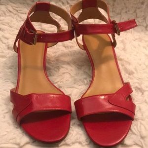 Red Leather Sandals